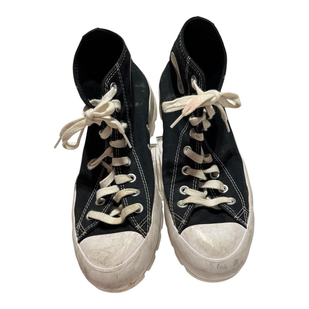 Converse Chuck Taylor All Star Lugged Hi Top Sneakers Black Con Shoes Women's 10 - Picture 3 of 8